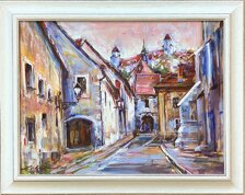 Olejomaľba, Zuzana Lukáčová, Bratislava, Staré mesto, 29,5x39 cm, predané