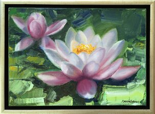 Oľga Fedorčáková, Lekná, 30x42cm, 2cm rám