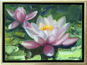 Oľga Fedorčáková, Lekná, 30x42cm, 2cm rám