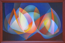 Orest Dubay ml., olejomaľba Pohľad z vnútra III., 45x70 cm, rám 3 cm, 570 €