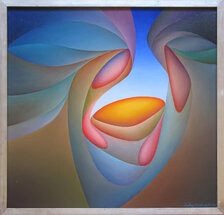 Orest Dubay ml., olejomaľba Prvý okamih III., 46x48 cm, rám 2 cm, 570 €