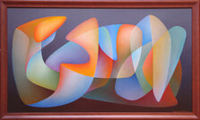 Orest Dubay ml., olejomaľba Ranné stretnutia II., 40x70 cm