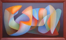 Orest Dubay ml., olejomaľba Ranné stretnutia II., 40x70 cm