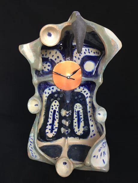 Peter Strassner, Keramické hodiny, výška 52cm