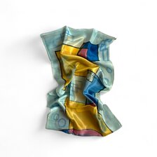 Ria Berec, Hodvábny šál, modrý 4., 45x160 cm, 70 €