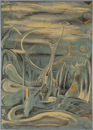 Róbert Takács, maľba akrylom, Golden Ice, 70 x 50 cm
