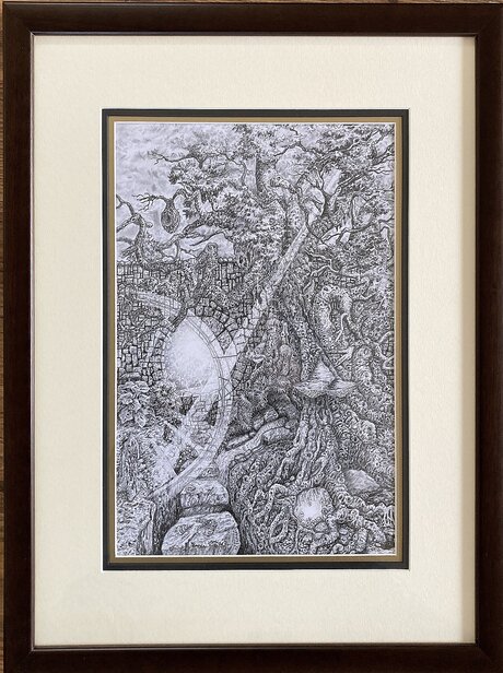 Roman Pocisk, Tajomstvo stromu, Kresba 29x21 cm