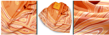 Ručne maľovaná hodvábna šatka ll., 55x55cm, na objednávku do 15 dní