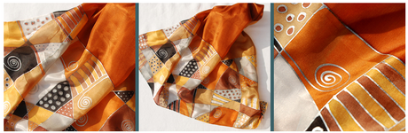 Ručne maľovaná hodvábna šatka lll., 55x55cm, na objednávku do 15 dní