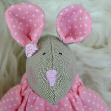 Ručne šitá bábika - myš