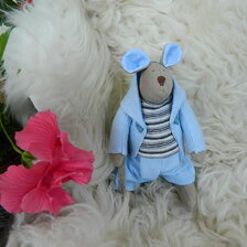 Ručne šitá bábika - myš