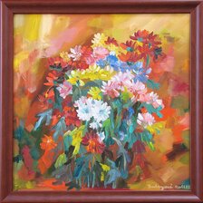 Ruth Dubayová, Strom XXI., olejomaľba 40x40 cm, zarámované 45x45 cm, 250 €