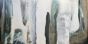Tibor Andráši, Les, akryl 70x140 cm