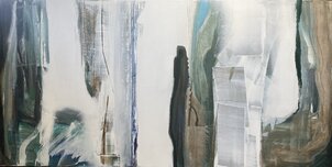 Tibor Andráši, Les, akryl 70x140 cm