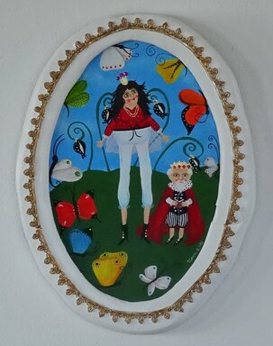 Veronika Nováková, Vysoká šľachta pozoruje motýle, 36x27 cm