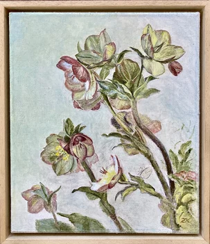 Zuzana Križanová, akad. maliarka, Čemerice, olejomaľba na plátne 35x30 cm