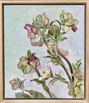 Zuzana Križanová, akad. maliarka, Čemerice, olejomaľba na plátne 35x30 cm