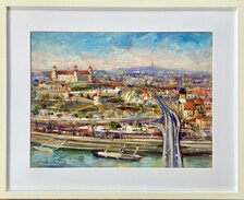 Zuzana Lukáčová, BA “zhora“, Akryl na sololite 30x40 cm, zarámované 42x52 cm, 232 €