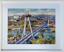 Zuzana Lukáčová,“UFO“, Akryl na sololite 28,5x38,5 cm, zarámované 42x52 cm